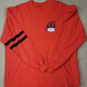Star Wars Disney Jersey Red Long Sleeve Men's Shirt